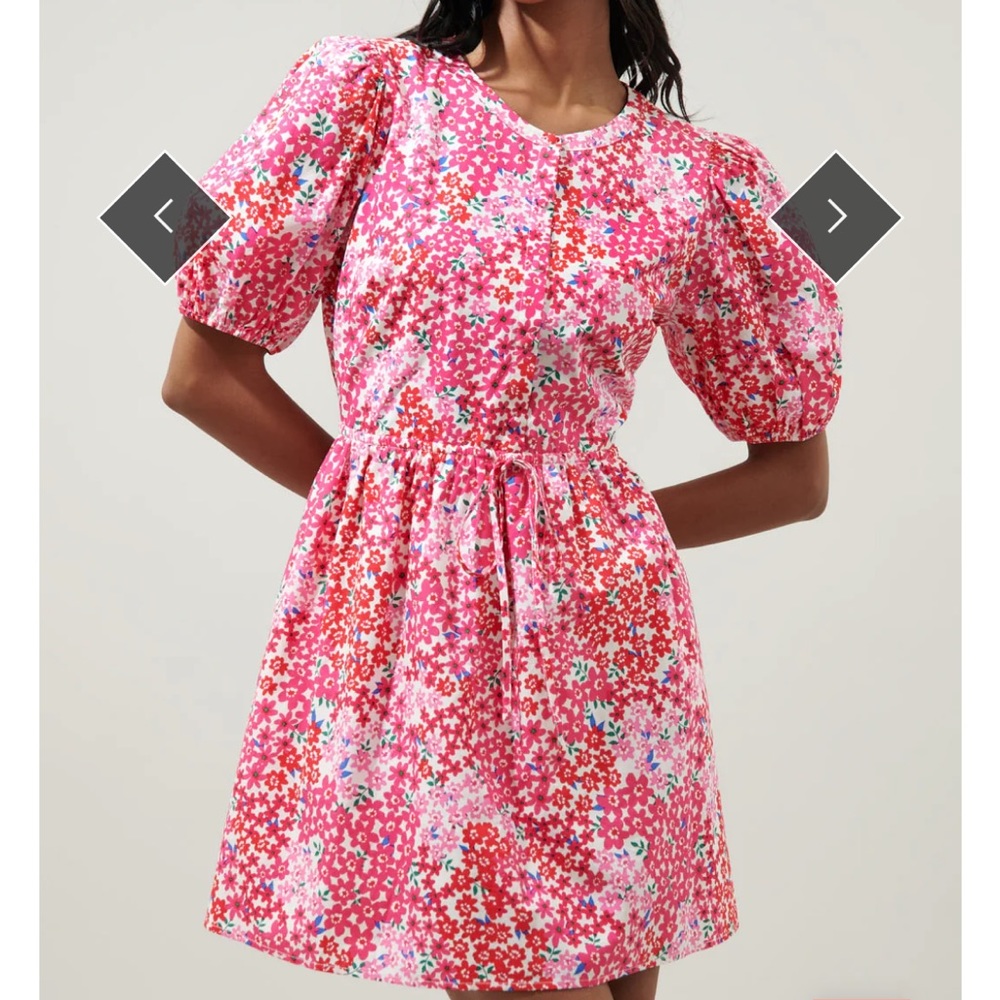 Sugarlips Caicos floral puff sleeve dress XL
